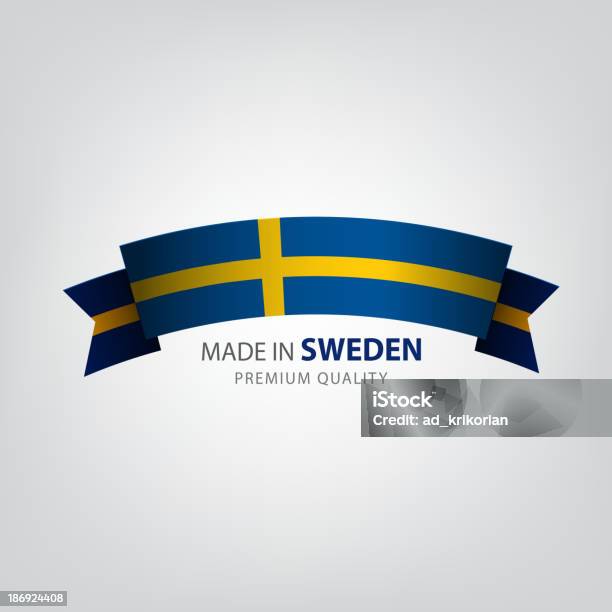 In Svezia Svedese Tenuta Bandiera - Immagini vettoriali stock e altre immagini di A forma di croce - A forma di croce, Appoggiare una causa, Bandiera