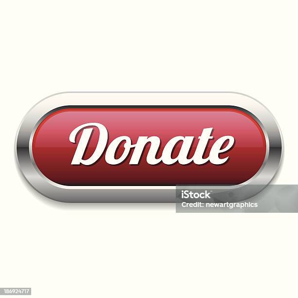 Red Donation Button Red Long Donate Button Stock Illustration - Download Image Now ...