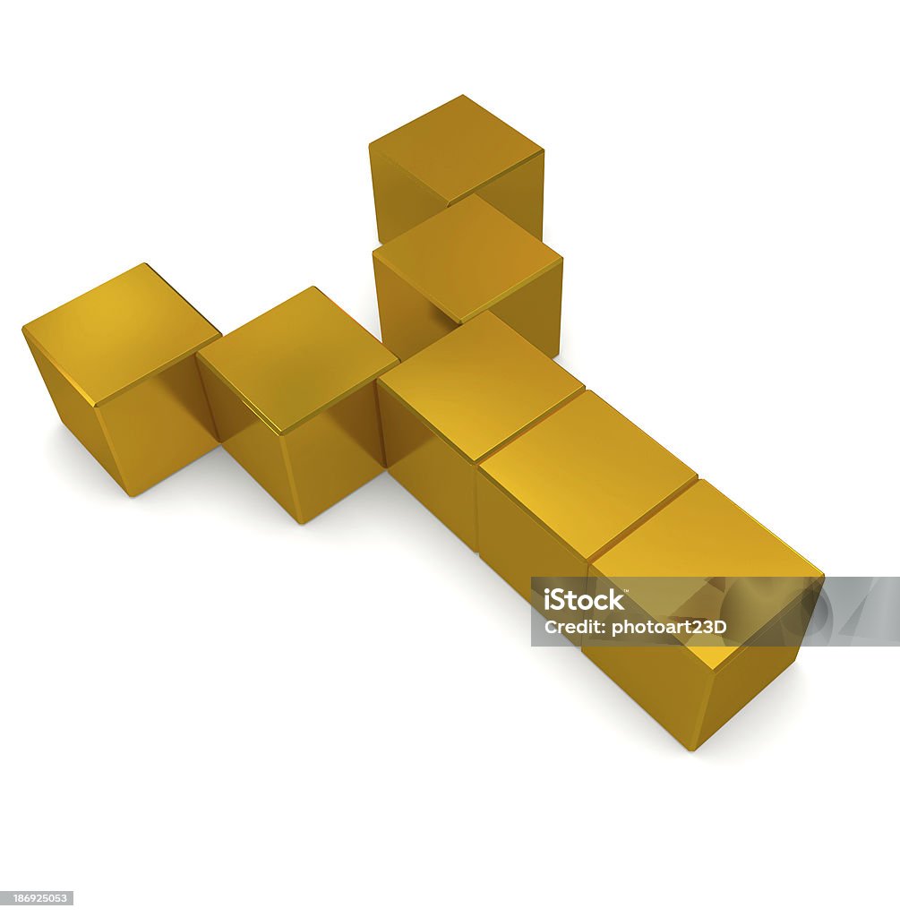 Lettre Y cubes golden - Photo de Affichage digital libre de droits