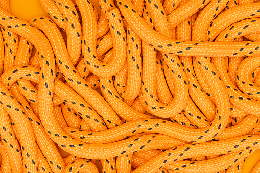 Rope paracord stack background. 3d render.