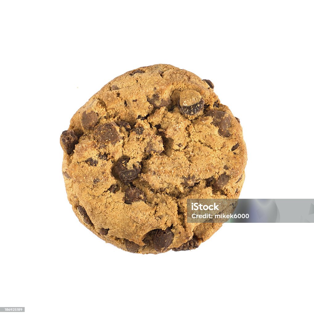 Cookie A single cookie on white background Baked Stock Photo