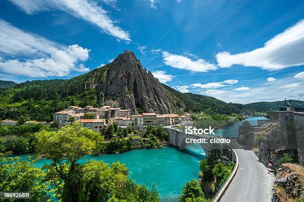 View Over The Water To Sisteron Stock Photo - Download Image Now - Sisteron, France, Provence-Alpes-Cote d'Azur