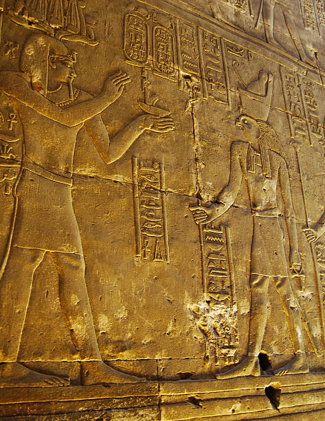 istock Egyptian hieroglyphs relief 186927013