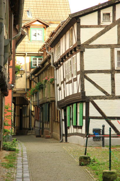 istock Timbered Charm: Quaint Alley in Old Town 1869274984