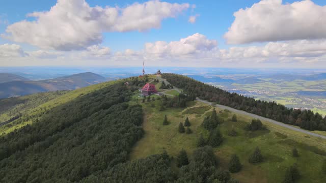 The aerial view Moravian Region in Czech Republic