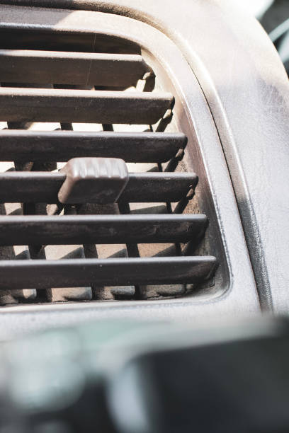 istock car ventilation grill close-up, stove heater problem in winter, foreground and background blurred with bokeh effect 1869287115