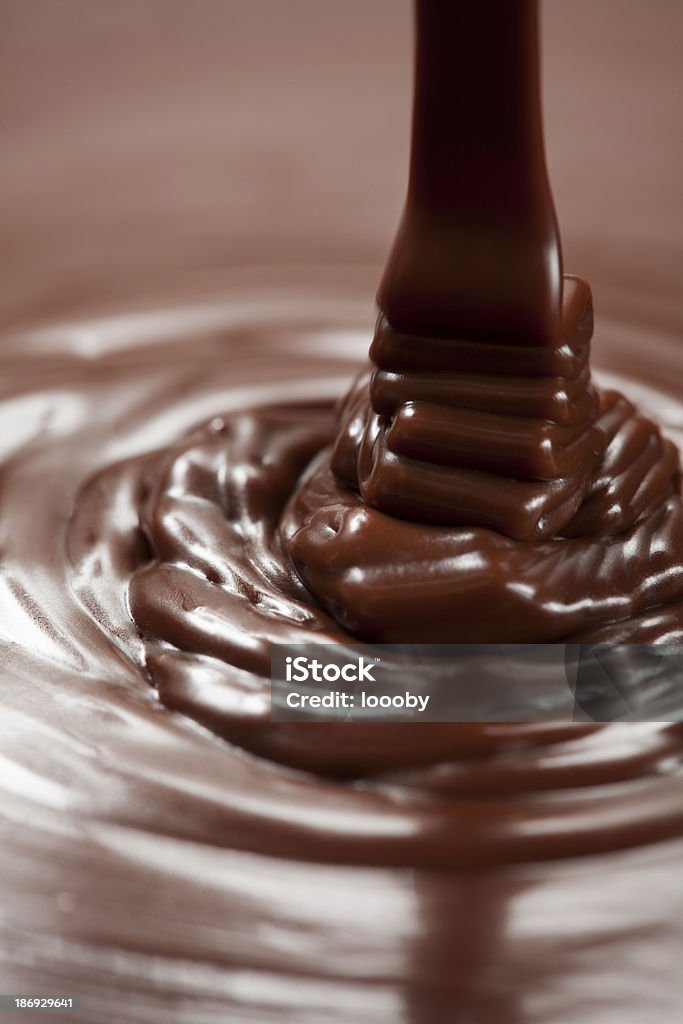 액체형 초콜릿 - 로열티 프리 다크 초콜릿 스톡 사진