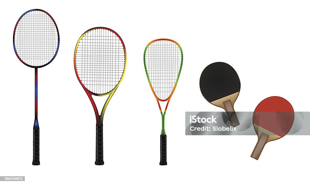 Abóbora, ténis, de Badminton e ténis de mesa de Ilustração vetorial - Royalty-free Raqueta arte vetorial