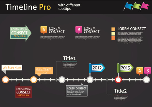 Timeline Pro Basic Timeline Timeline Pro Vector Infographic Stock Illustration - Download Image Now ...