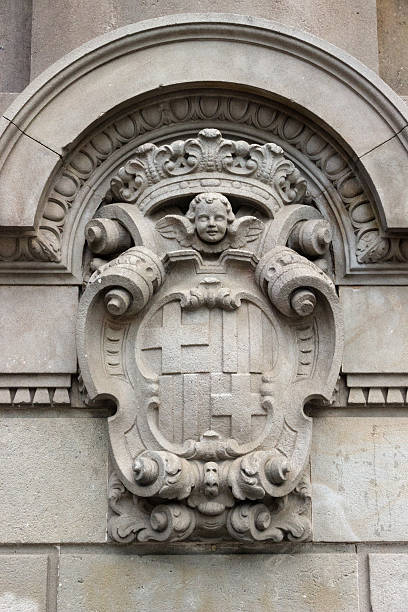 istock detailed old heraldry of Barcelona 186931385