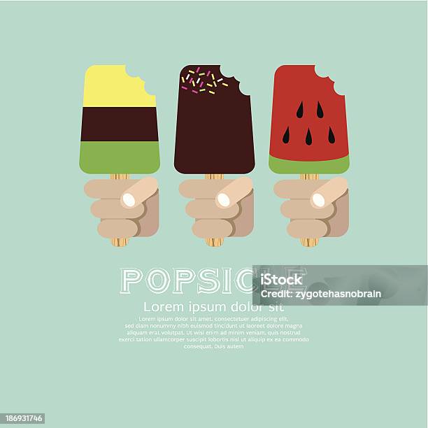 Variedade Popsicle - Arte vetorial de stock e mais imagens de Cobertura Glacé - Cobertura Glacé, Colorido, Comida