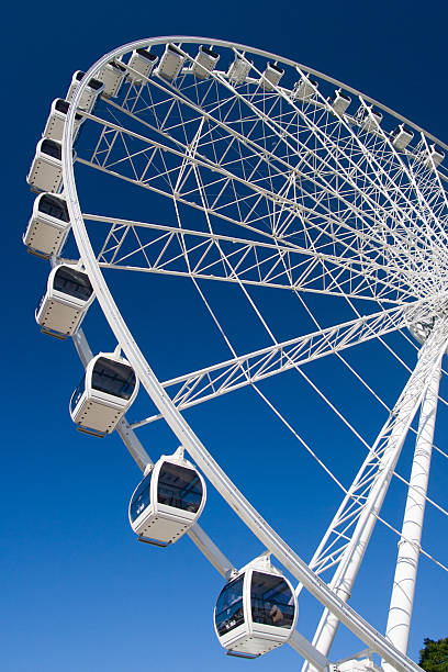 The Wheel of Brisbane spins on a perfect summer's day in Brisbane, Queensland, Australia