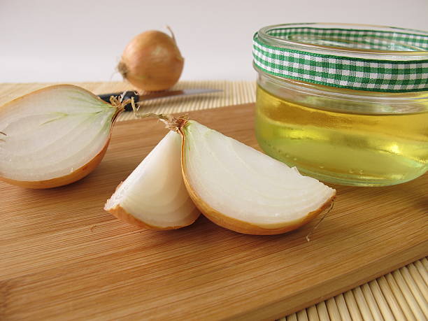 Onion syrup stock photo