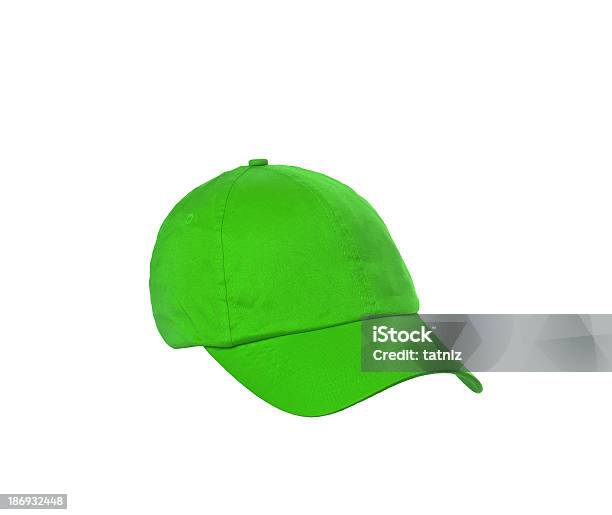 Verde Cappellino Da Baseball È Isolato Su Un Bianco - Fotografie stock e altre immagini di Abbigliamento