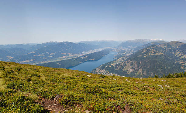 Panoramic View On Lake Millstatt From The Mountain Mirnock