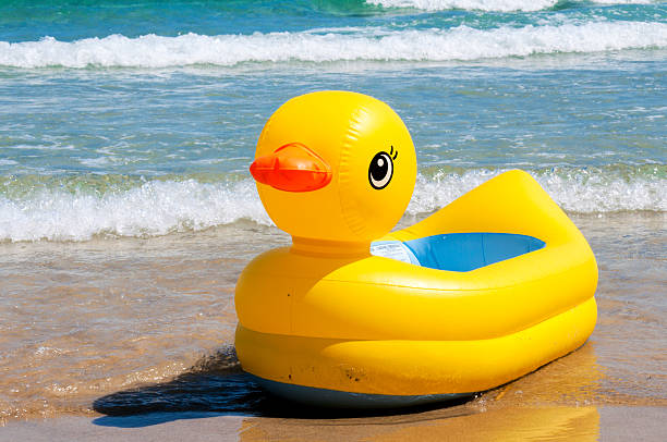 istock Yellow duck boat 186933750