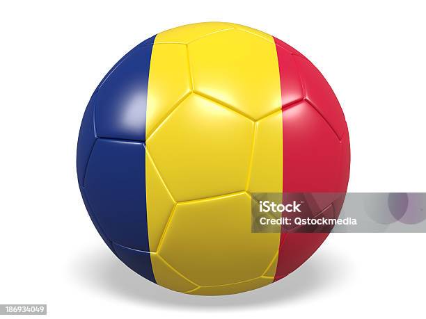 Photo libre de droit de Football Ballon De Football Avec Le Drapeau Tchadien banque d'images et plus d'images libres de droit de Balle ou ballon