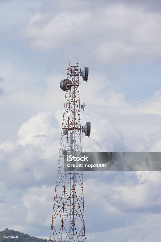 communication communication tower on sky and cloud Broadcasting Stock Photo