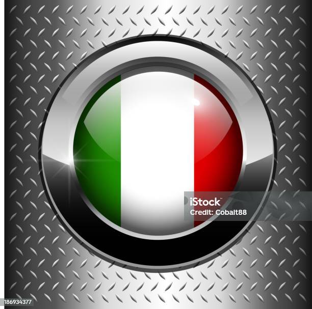 Italien Italienische Flagge Button Stock Vektor Art und mehr Bilder von Abzeichen - Abzeichen, Autorität, Bildhintergrund