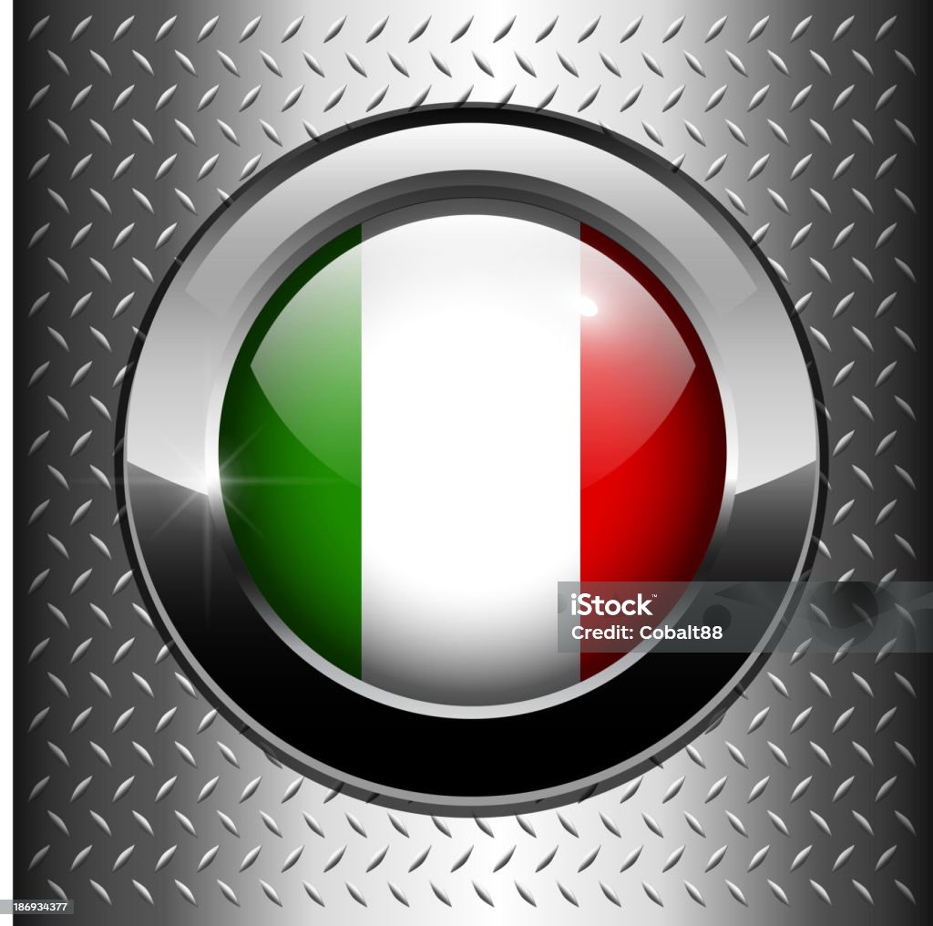 Botão de bandeira italiana, Itália - Vetor de Autoridade royalty-free