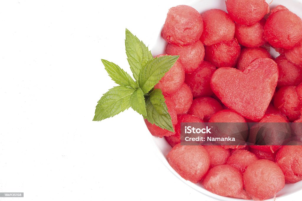 Salada de frutas com melancia e hortelã - Foto de stock de Alimentação Saudável royalty-free