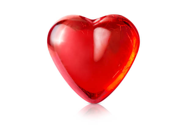 inflating red heart shaped balloon