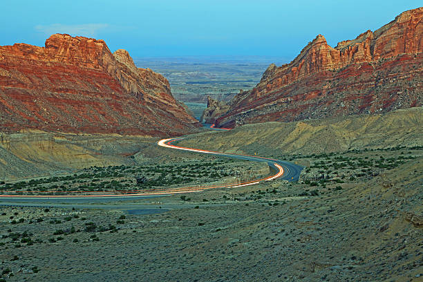 istock Traffic lights snaking through Spotted Wolf Canyon, Utah 186935263