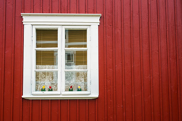 istock Cute Window of Wooden House 186938414