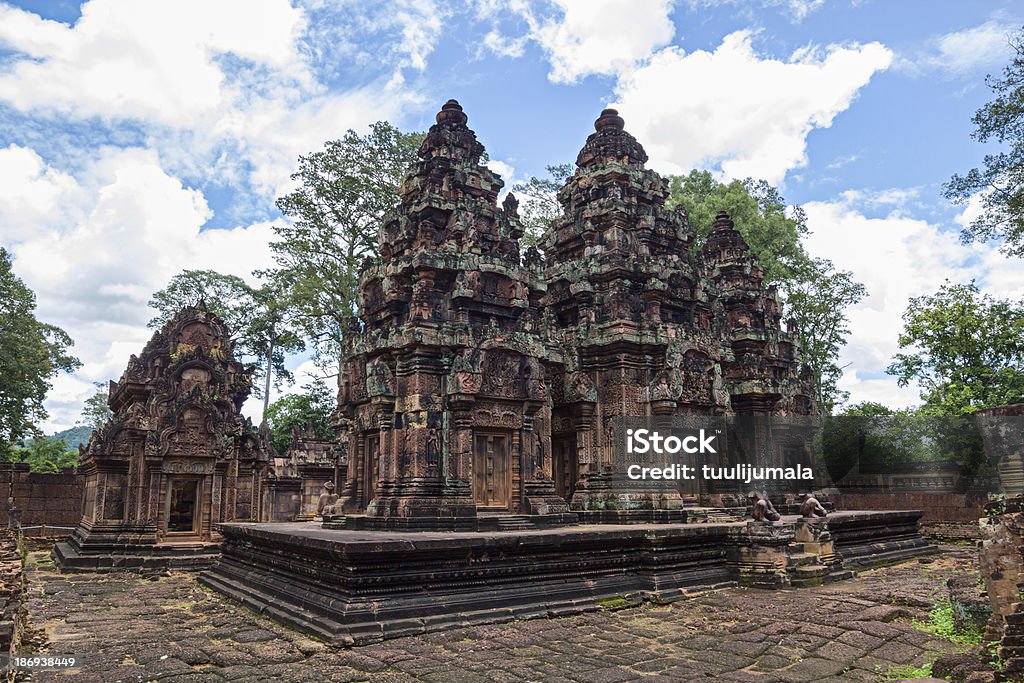 Temple de Banteay Srei structures principal - Photo de Angkor libre de droits
