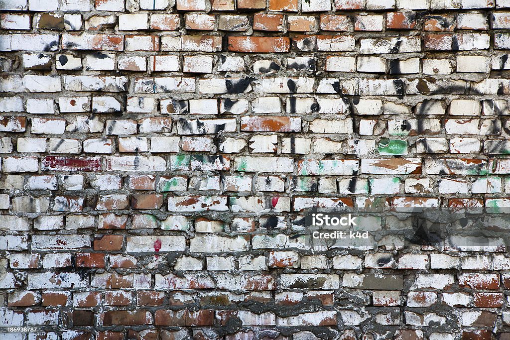 Vieux mur de briques arrière-plan - Photo de Brique libre de droits