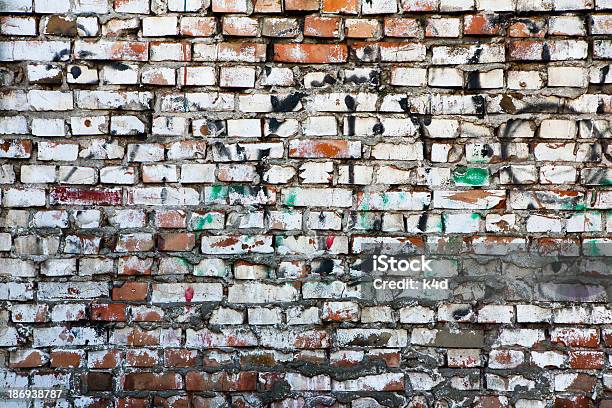 Photo libre de droit de Vieux Mur De Briques Arrièreplan banque d'images et plus d'images libres de droit de Brique - Brique, Béton, Ciment