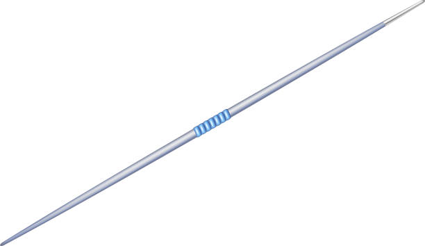 Javelin with metal tip Javelin with metal tip on white background javelin stock illustrations