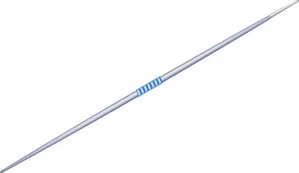 Vector illustration of Javelin with metal tip