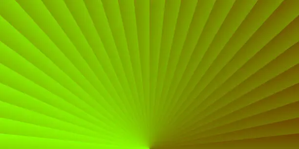 Vector illustration of Abstract design with Light rays and Green circular gradient - Trendy background