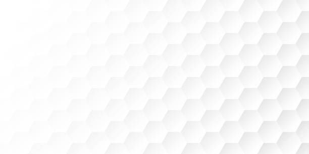 abstraktní bílé pozadí - geometrická textura - plástvový vzor vzor stock ilustrace