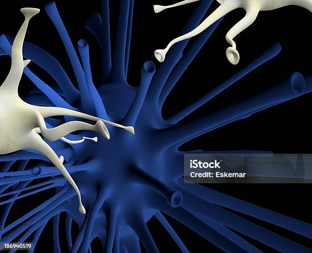 Neuronal - Arte vetorial de stock e mais imagens de Anatomia - Anatomia, Axónio, Azul