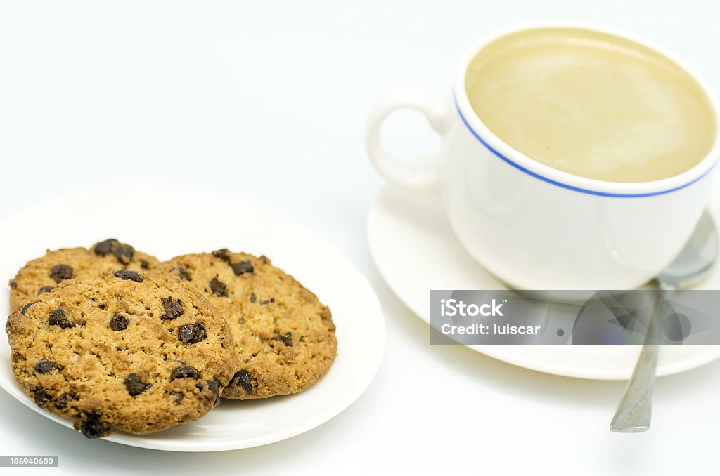 Café y las cookies - Foto de stock de Al horno libre de derechos