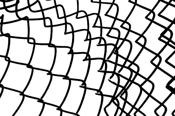 istock Chain link fence in high contrast 186941015