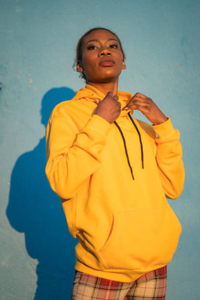 istock Studio shot of a woman looking up 1869410528