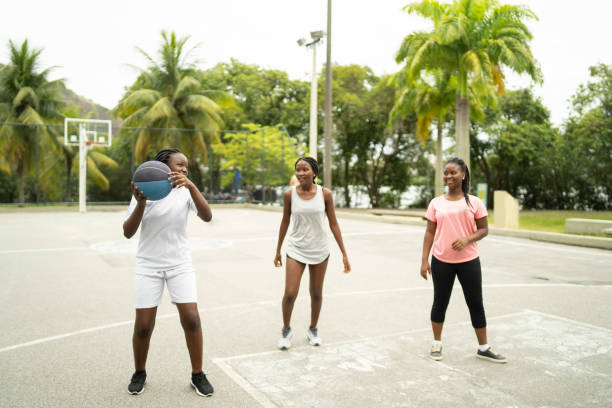 istock Women's basketball practise in Brazil 1869415927