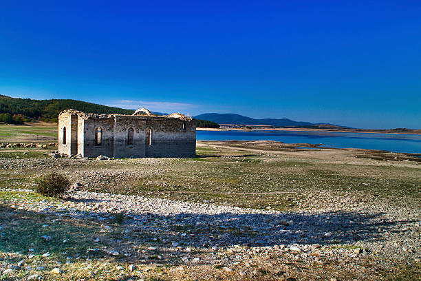 Old church near a dam