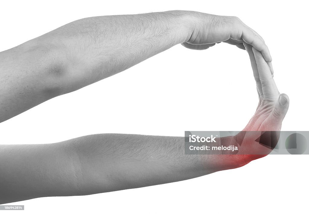Dor em um homem no pulso - Royalty-free Anatomia Foto de stock