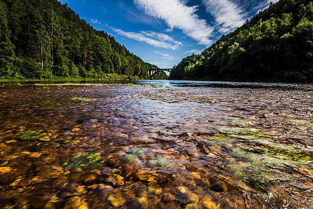 Norwegian river stock photo