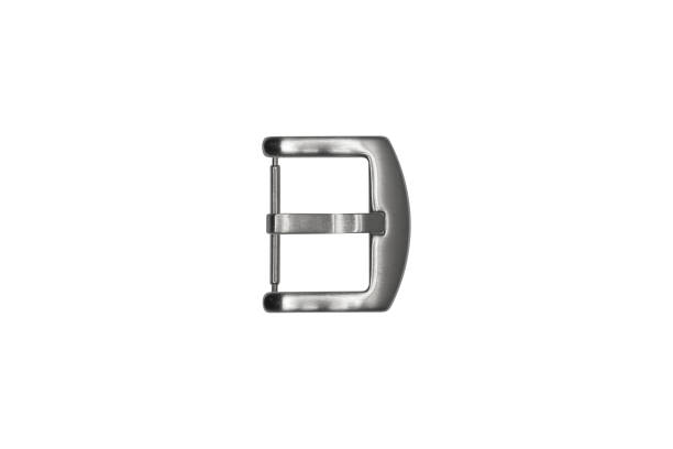 istock Silver metal strap buckle for watch isolated on white background. 1869451029