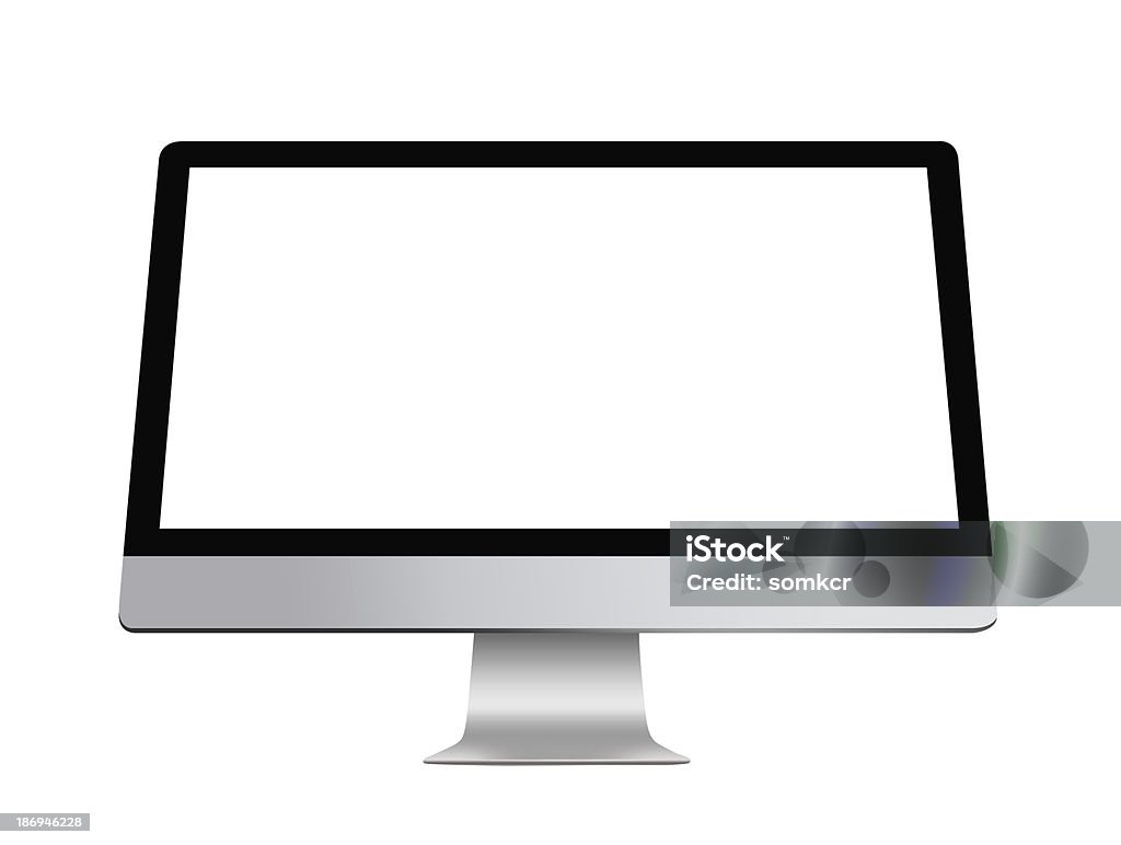 A Empty Computer R Screen Empty Computer Screen On White Background Stock Photo - Download Image ...