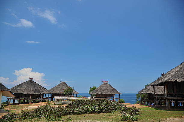 istock Tibar bay, East Timor: traditional timorese houses 186946792