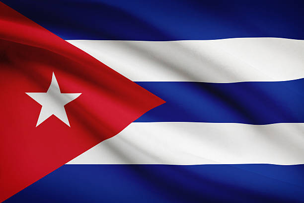 istock Series - ruffled flags. Republic of Cuba. 186946915