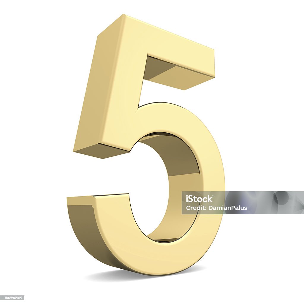 Golden Numero 5 - Foto stock royalty-free di Affari