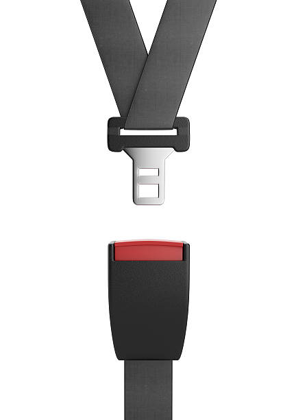 Car seat belt can prevent injuries in case of accidents Seat belt  isolated on a white background seat belt photos stock pictures, royalty-free photos & images