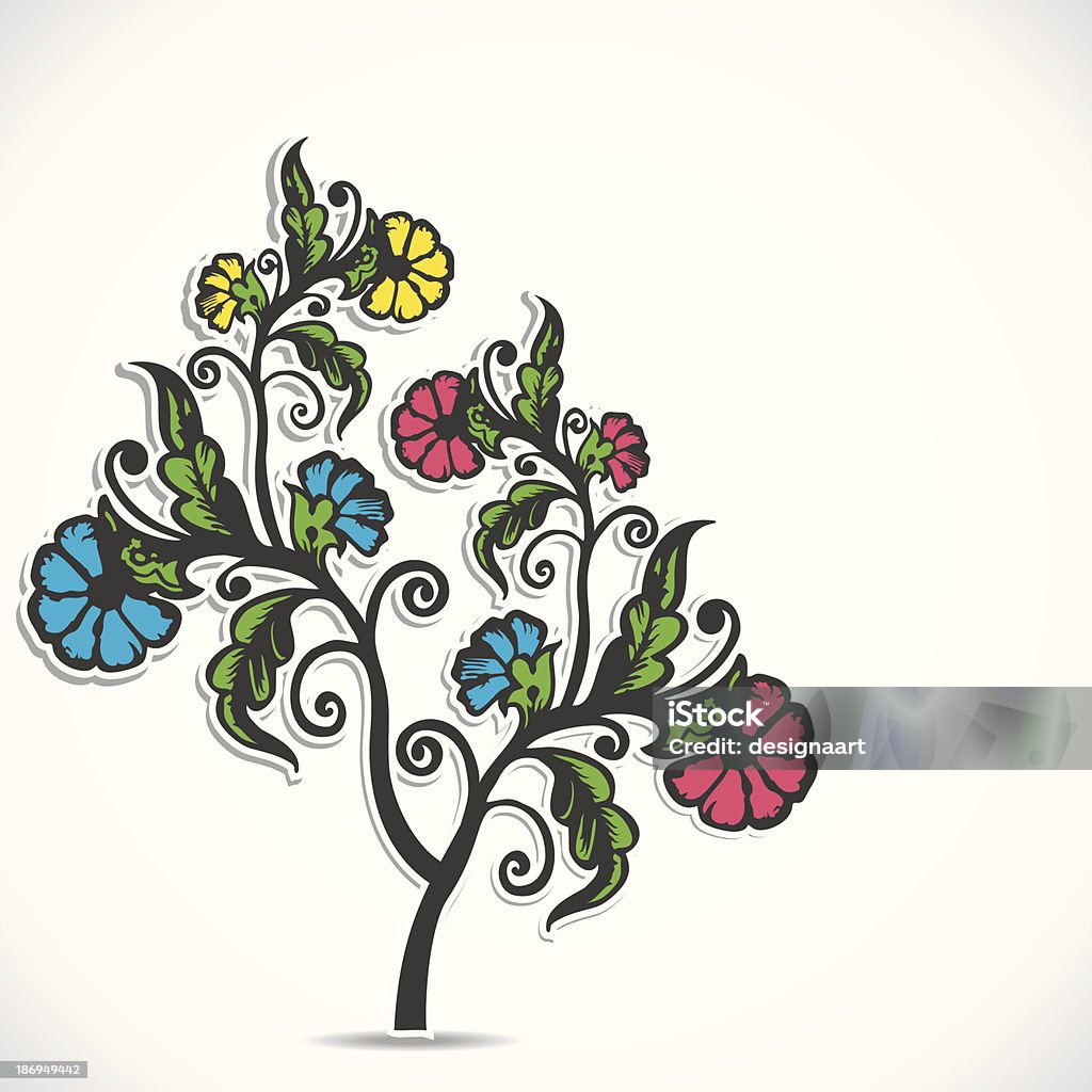 Fleur Plante - clipart vectoriel de Abstrait libre de droits